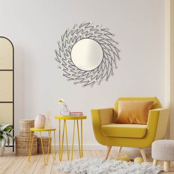 Specchio decorativo windy dressuar, decorazione da parete in