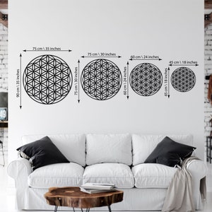 Flower of Life Metal Wall Art, Flower of Life Wall Decor, Wall Decor, Wall Hangings, Geometric Wall Art, Christmas Gift, Housewarming Gift zdjęcie 2