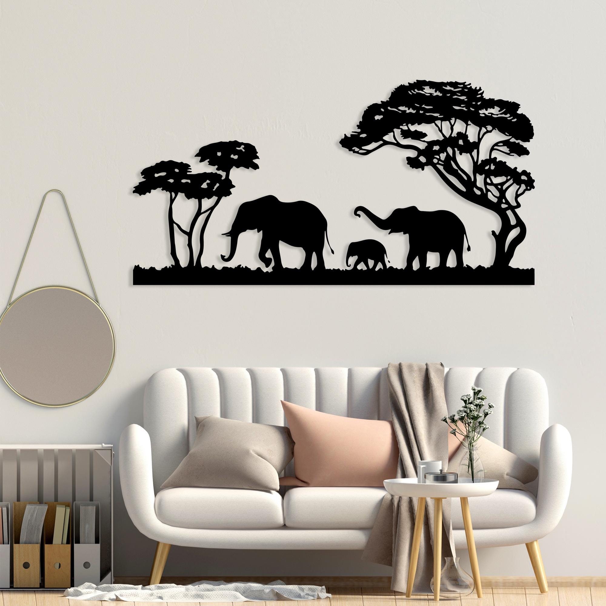 Targa Metallica Decorativa Elefante Safari - Cartello In Metallo Per Parete - 4