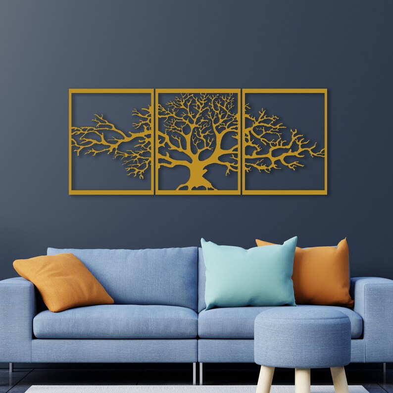 Arbre de Vie Décor Mural en Métal Décor Mural En Métal Art Etsy