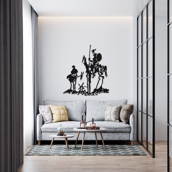 Metal Wall Decor Don Quixote Metal Decor Metal Wall Art Etsy