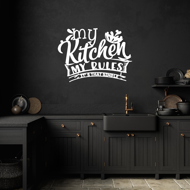 My Kitchens My Rules Metal Wall Decor, Kitchen Sign, Metal Wall Art