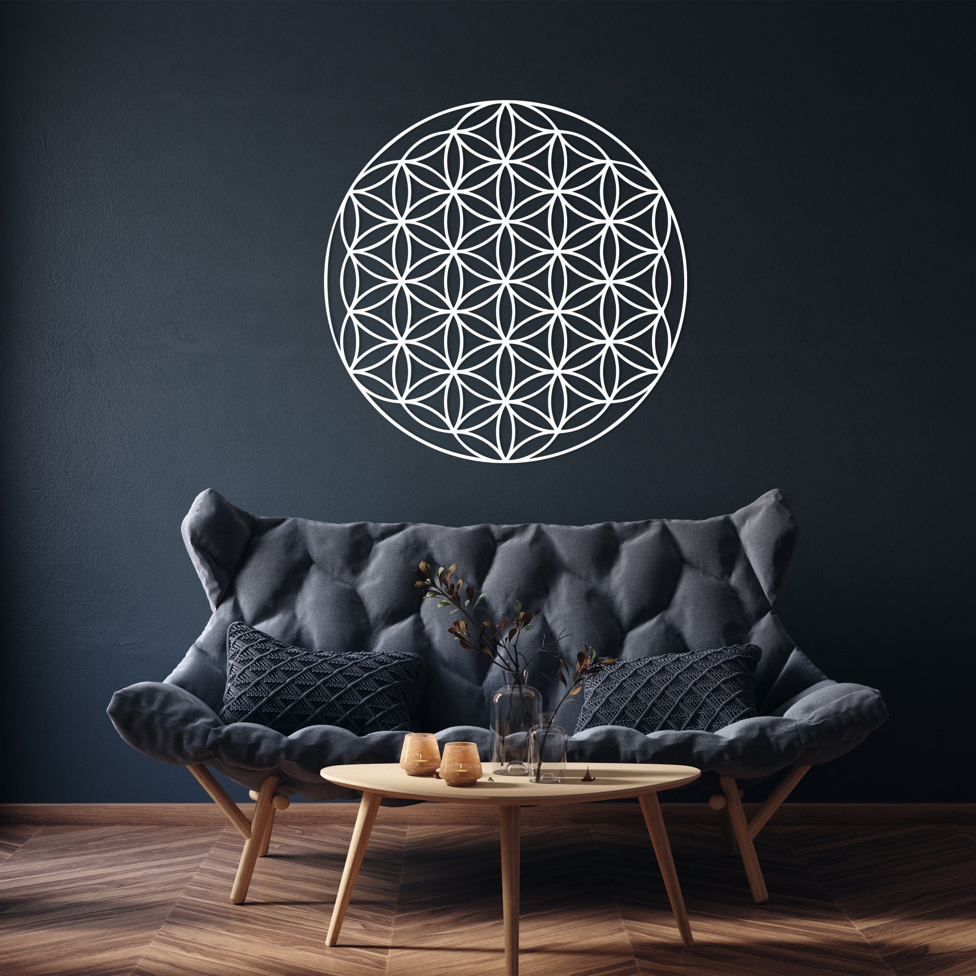 Kleurrijke geometrische abstracte kunst aan de muur van gehard glas