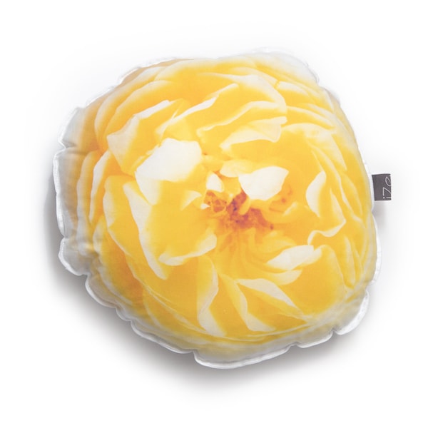 Petit Coussin Fleur R Jaune