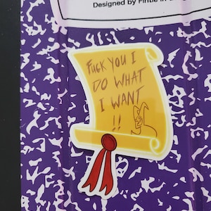 Hazbin Hotel Adam Scroll Inspired Sticker