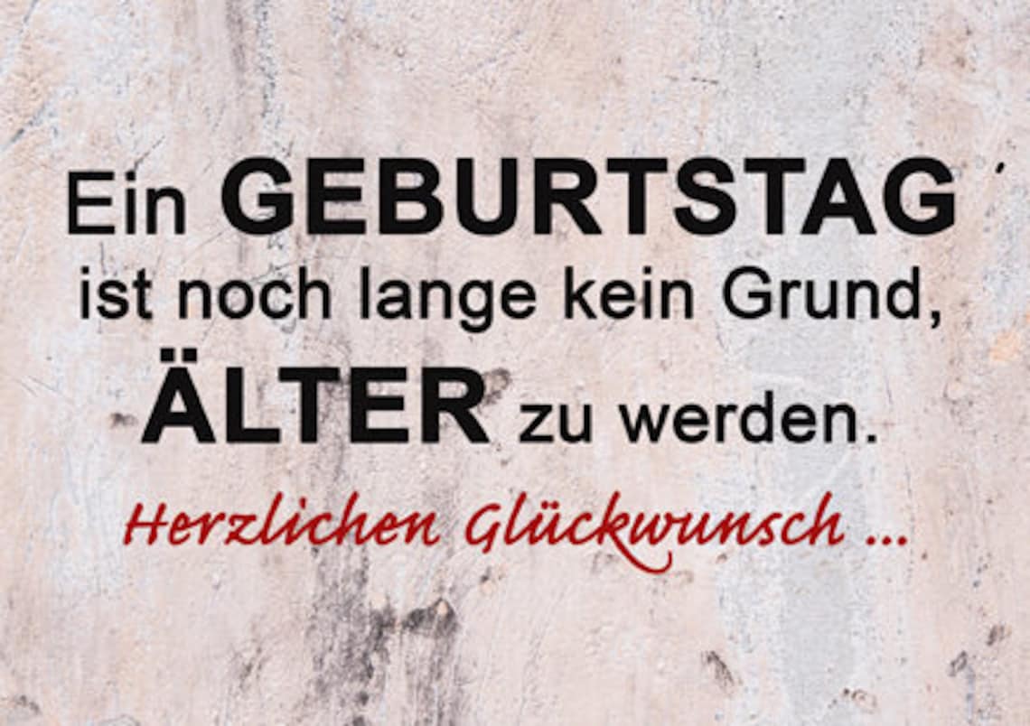 Geburtstag kein Grund älter zu werden Etsy.de