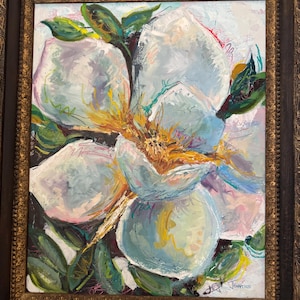 Magnolia Canvas Print: Southern White Magnolia Flower Art