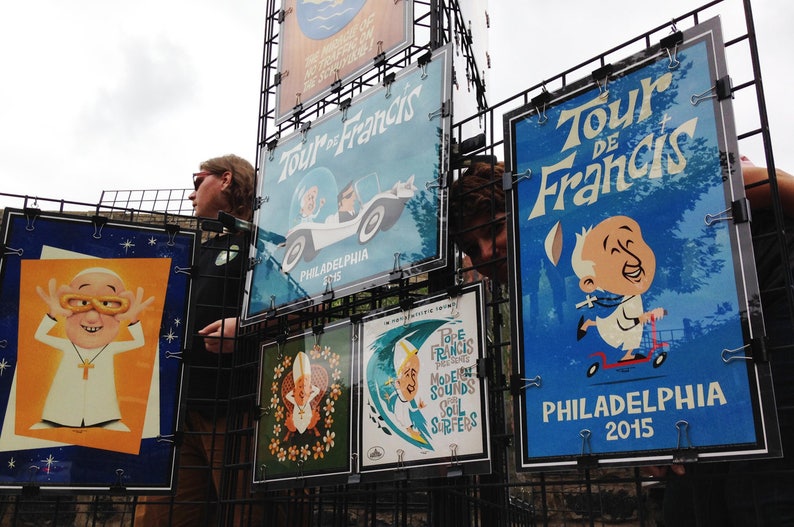 Pope Francis dances The Philly Dog in Philadelphia. LP cover size for an LP cover frame image 7