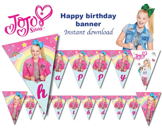 JoJo Siwa banner Printable DIGITAL file Non personalized | Etsy