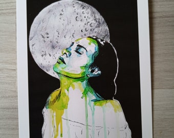 Art print postcard A6 "Moonlight"