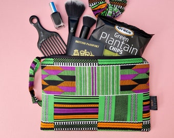 Large African Print Zipper Pouch | Kofi Print