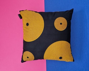 African Print Cushion Cover 50x50cm (20x20")/ 40×40cm (16x16") Ankara Pillow Cover with Zip | Tunde Print