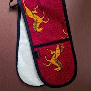 African Print Oven Gloves | Red Horse Abi Print