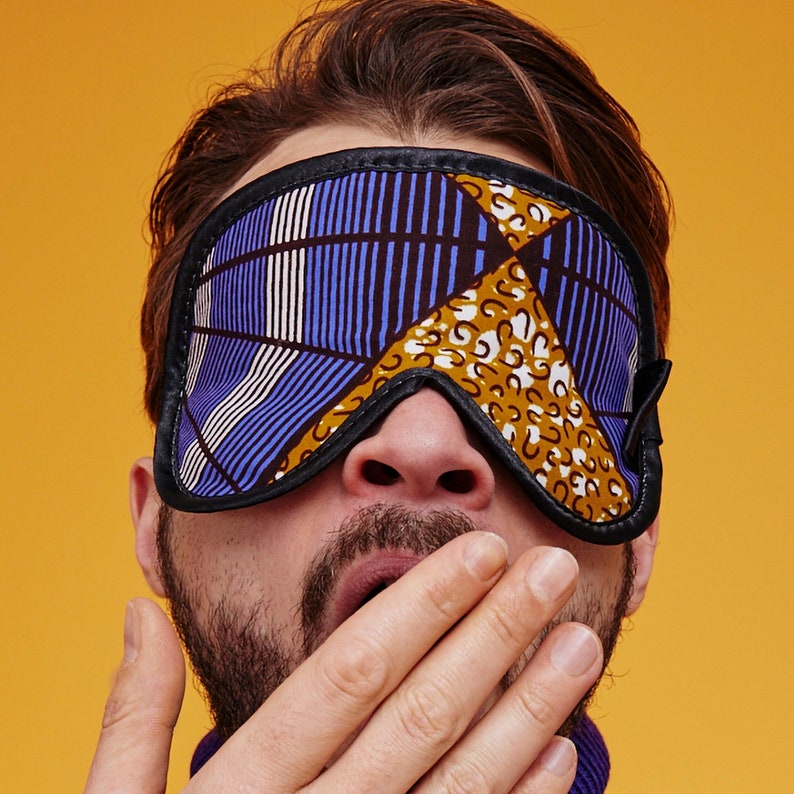 African Print Eye Mask with Pouch, Lolly & Kiks Ankara Sleep Masks image 4