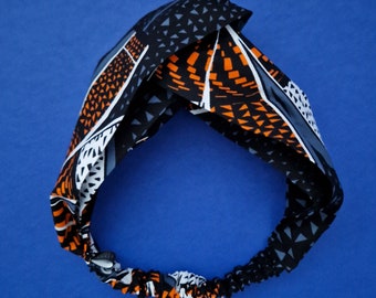 Turban Headband, African Print Headband, Ankara Knot Tie Turban | Deji Print