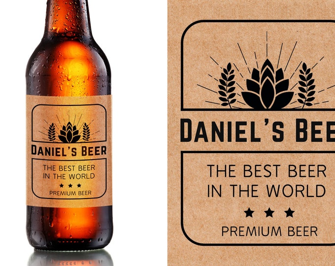 Beer Bottle Labels Personalized Personalised Beer Label Etsy
