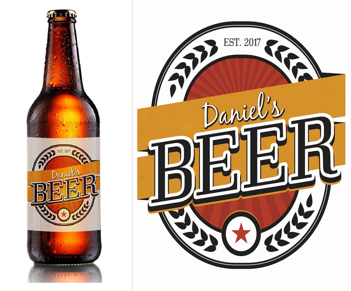 Beer Bottle Labels Personalized Personalised Beer Label Etsy UK