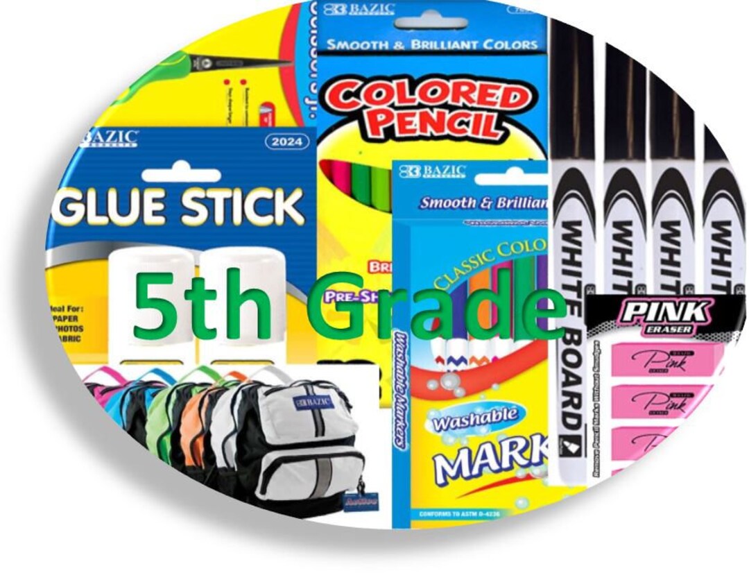 Free Shipping 5th Grade School Supply Bundle Etsy UK
