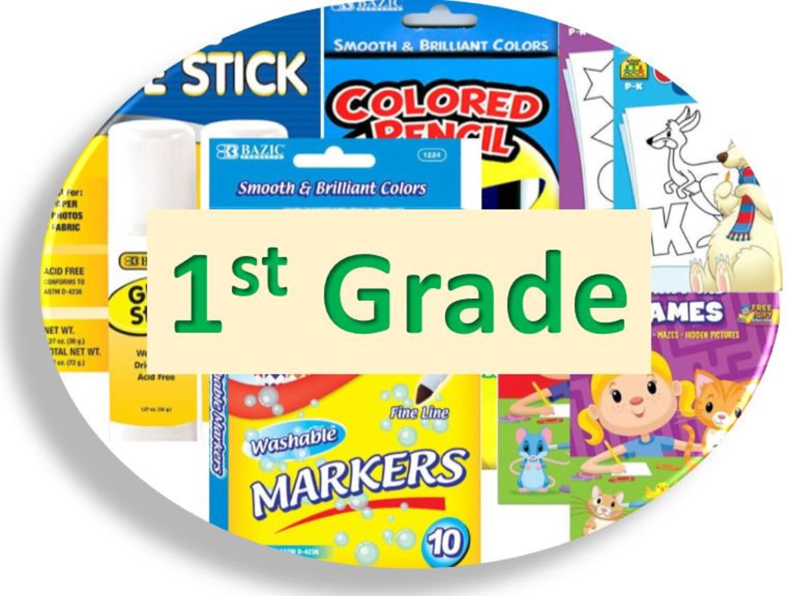 Free Shipping First Grade School Supply Bundle Etsy