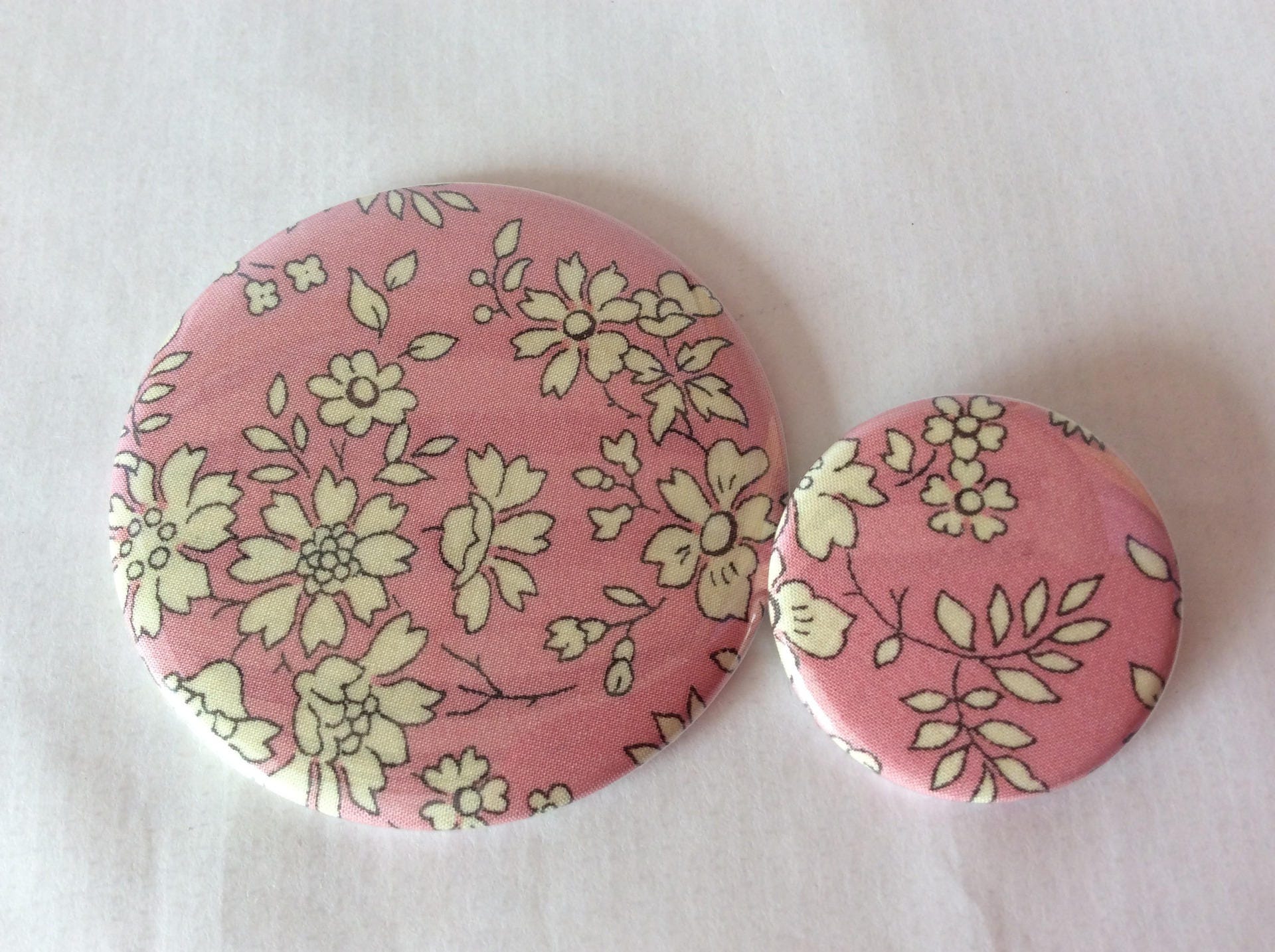 Miroir Magnet Badge Liberty Capel/Mini Rose