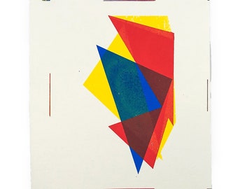 Illinois, Geometrical Abstraction - limited edition abstracte zeefdruk