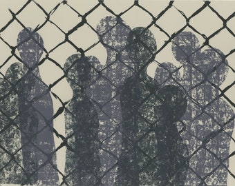 Fenced, Us versus Them attitude - original screenprint