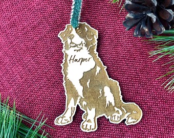 Personalized Bernese Mountain Dog Ornament - Bernese Mountain Dog Christmas Ornaments - Bernese Mountain Dog Memorial Ornament