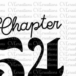 May include: Black and white graphic design with the text "Chapter 52" and a leopard print lip design.