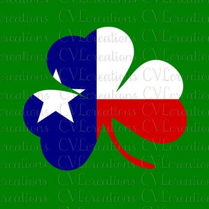 Texas Shamrock Lucky  Digital File SVG PnG DXF PDF EpS