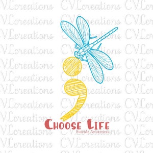 Wähle Leben Libelle Semikolon Digitale Datei SVG PNG DXF Pdf Eps