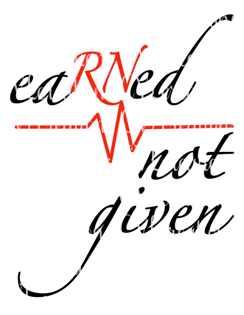 EaRNed not given RN Nurse Digital File SVG PnG DxF PDF - Etsy France