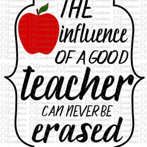The influence of a good teacher can never be erased Digital File