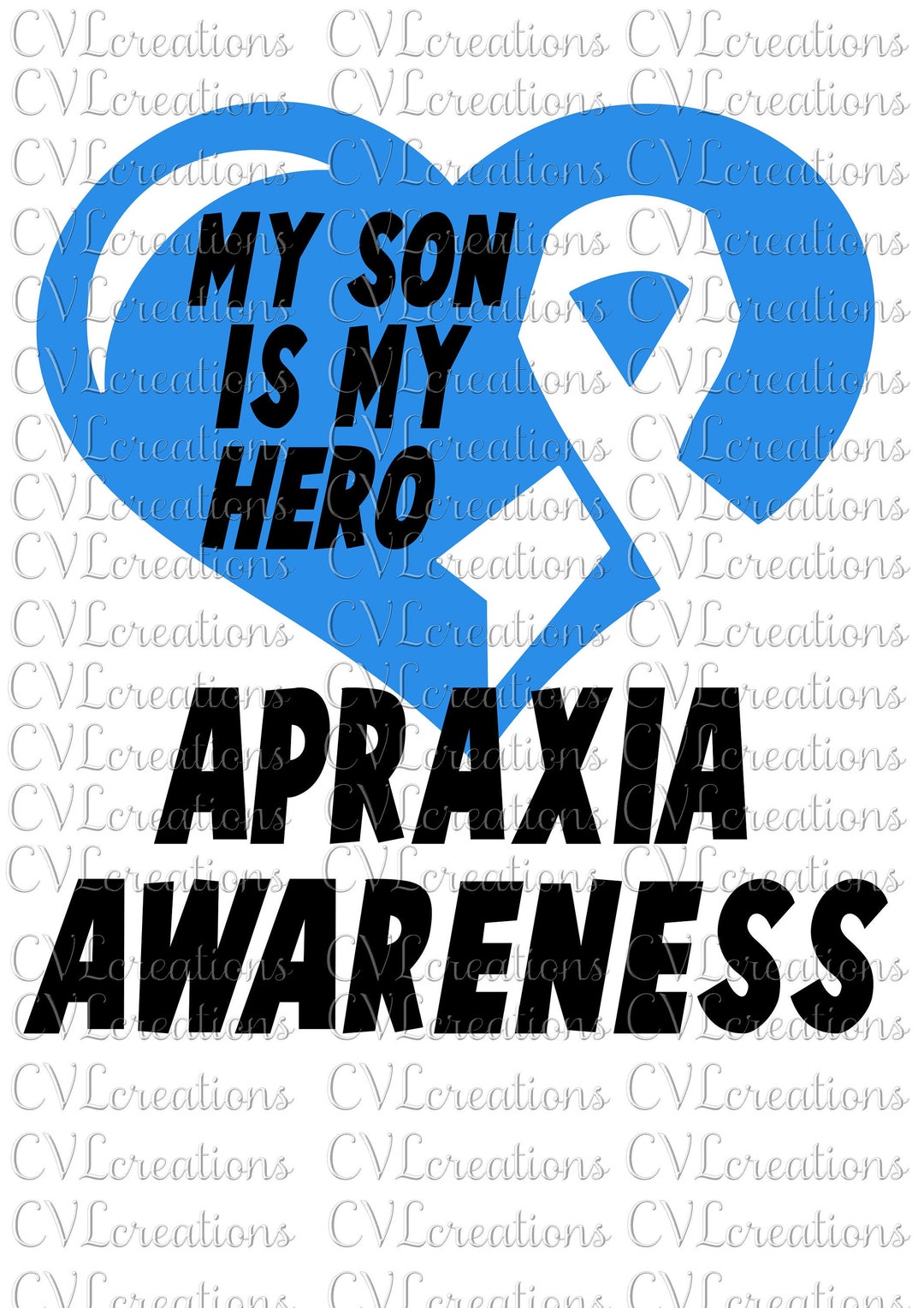 My Son is My Hero Apraxia Ribbon Awareness Digital File - Etsy