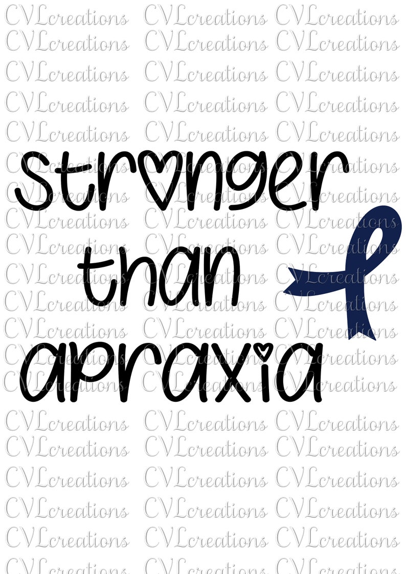 Stronger Than Apraxia Ribbon Awareness Digital File - Etsy