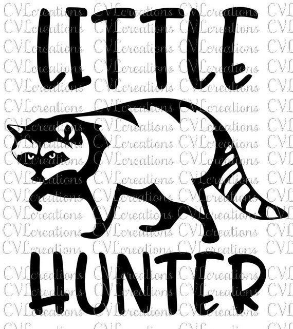 Little Hunter Raccoon Digital File Svg Png Dxf Eps Pdf Etsy