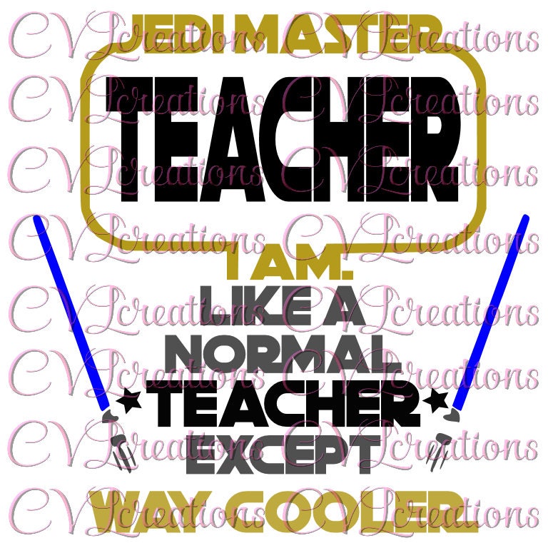 Download Jedi Master Teacher Digital File SVG DXF PNG PdF Star Wars | Etsy