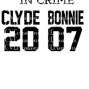 CUSTOMIZED: Bonnie and Clyde Couple Design SVG PnG DXF