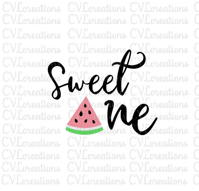 Download Sweet One Watermelon Birthday Digital File SVG PNG DXF Eps ...