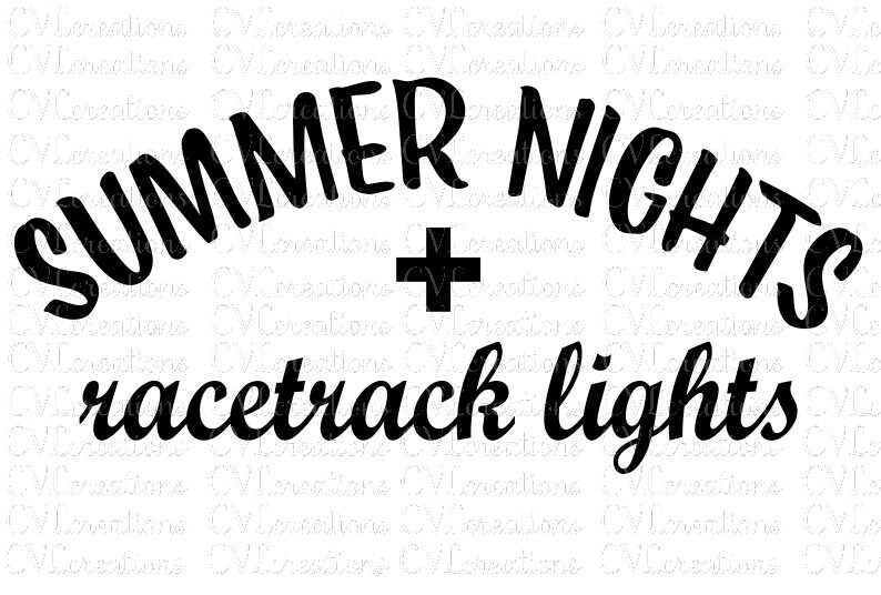 Download Summer Nights Racetrack Lights Digital File SVG PNG DxF ...