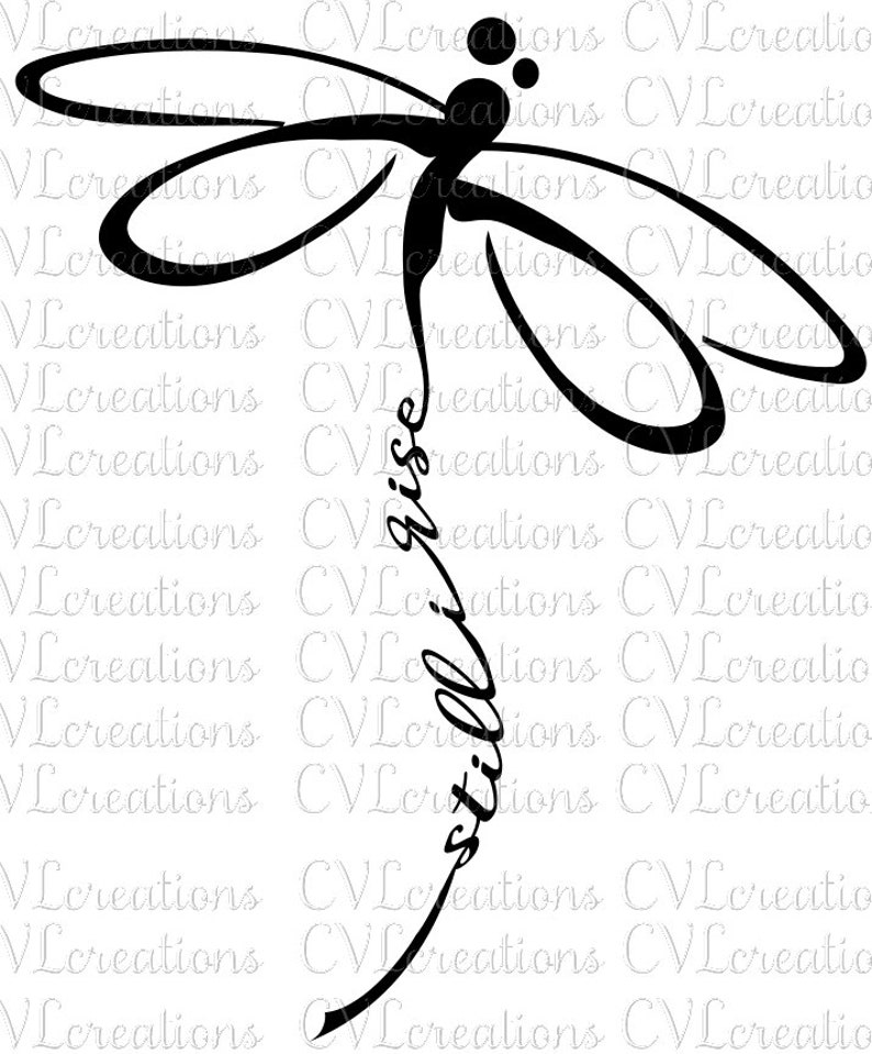 Still I rise Dragonfly Semicolon Digital File SVG PNG DXF Pdf Eps zdjęcie 1