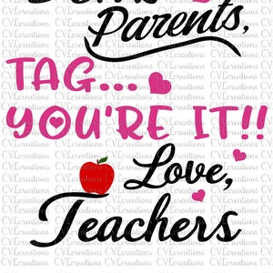 Queridos padres ¡Etiqueten que lo son! Amor, Maestros Archivo Digital SVG PNG DXF PdF
