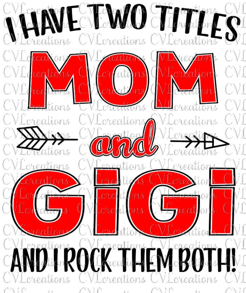 I have two titles Mom and Gigi and I rock them both ...