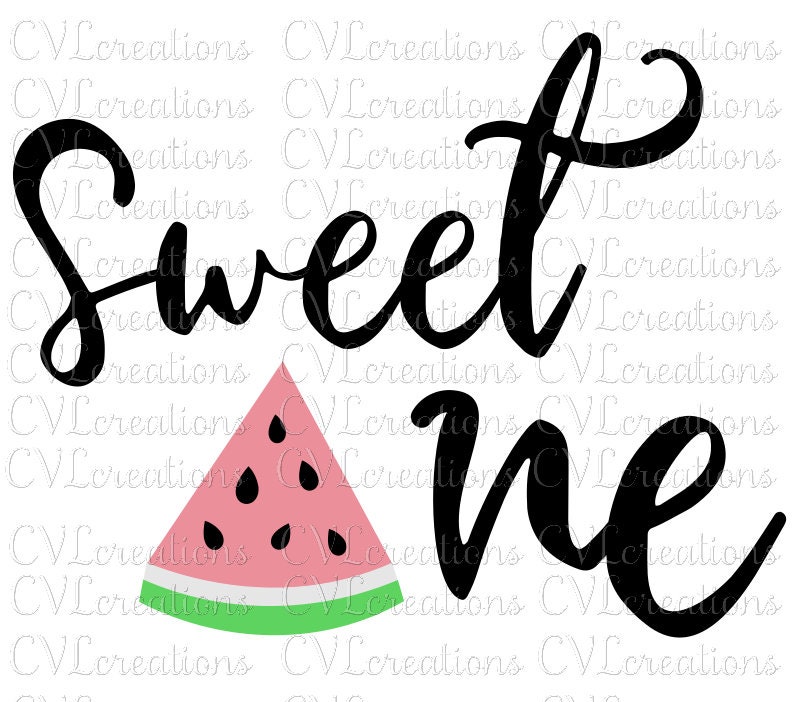 Download Sweet One Watermelon Birthday Digital File SVG PNG DXF Eps ...