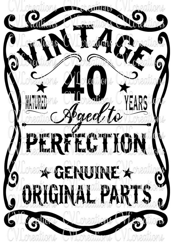 Download CUSTOMIZED:Vintage Aged to Perfection Genuine Original Parts | Etsy