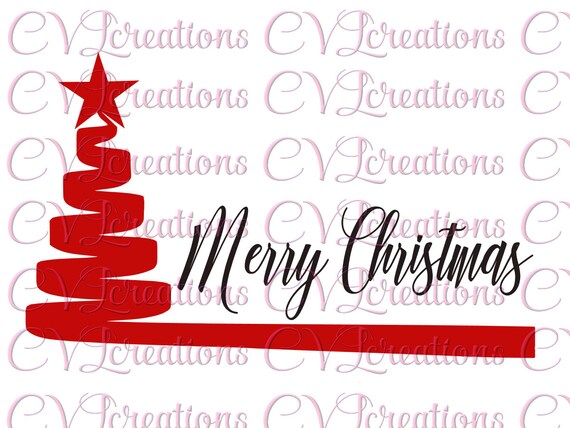 ruban d arbre de noel joyeux noel svg png dxf etsy etsy