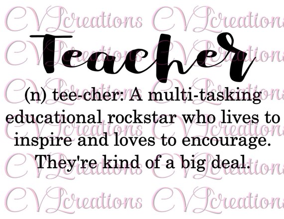 Download Teacher Definition Svg Png Dxf Digital File Etsy