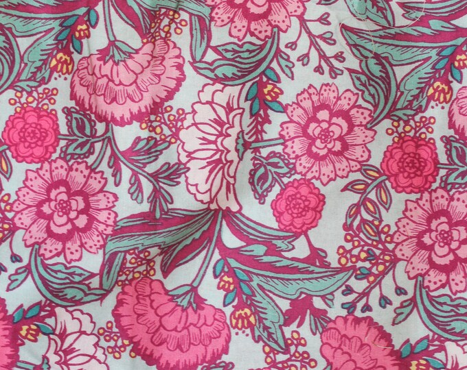 Mask Fabric Blue Magenta Floral Quilt Fabric Remnant Jacobean Floral Cotton Fabric Boho Floral Print Cotton Apparel Dress Fabric Dyeing Batik Craft Supplies Tools Saherflow Com
