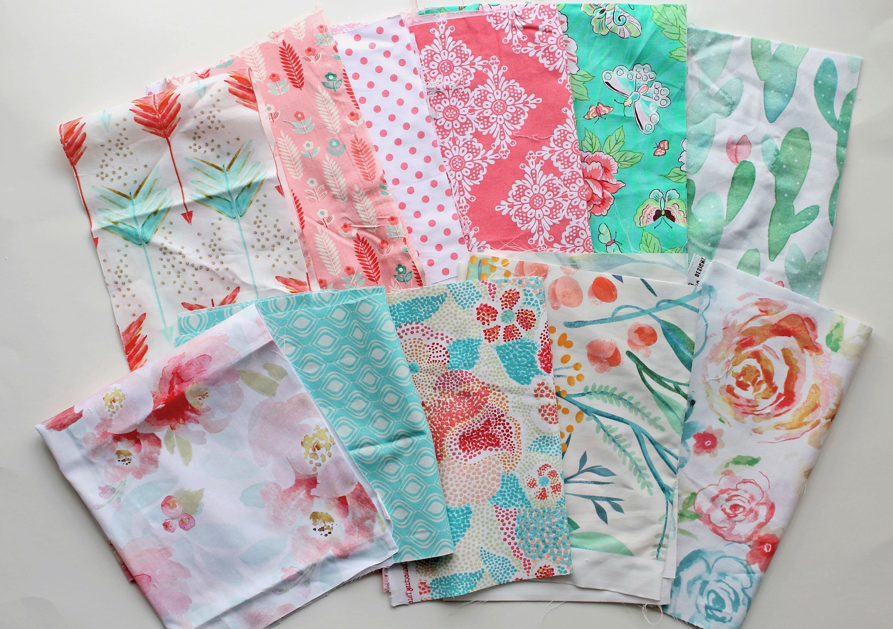 1 LB Fabric Scrap Bag Quilting Cotton Floral Scraps Designer Etsy