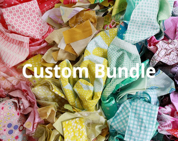 Custom Request 1 LB Fabric Scrap Bag, Quilting Cotton Fabric Scraps, Quilt Fabric Scraps by the