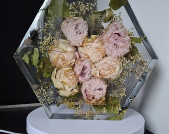 Brautstrauß für immer in Hexagon